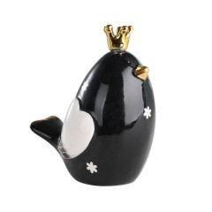 427924 Фигурка Птица LANDJUT L123, B77, H133 керамика, черный, белый, золотой 427924 Фигурка Птица LANDJUT L123, B77, H133 керамика, черный, белый, золотой