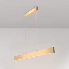 Линейный подвесной светильник Maytoni Step P010PL-L30G3K LED 30Вт 3000K 2200Лм 120° CRI80 золотой матовый металлический корпус, макс. высота 1185 мм, двойной свет (вниз основной + вверх) Линейный подвесной светильник Maytoni Step P010PL-L30G3K LED 30Вт 3000K 2200Лм 120° CRI80 золотой матовый металлический корпус, макс. высота 1185 мм, двойной свет (вниз основной + вверх)