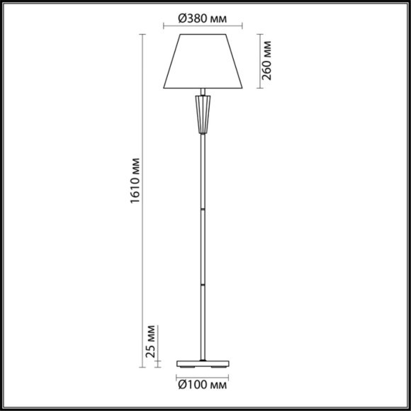 Торшер с абажуром Lumion 3733/1F LORAINE под лампу 1xE27 1*60W