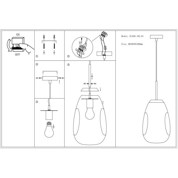 SL328.103.01 Светильник подвесной ST-Luce Хром/Хром E27 1*60W AEREO