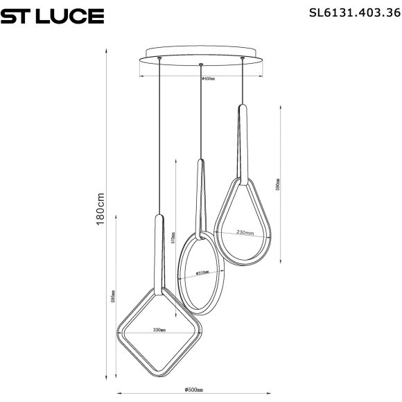 SL6131.403.36 Светильник подвесной ST-Luce Черный/Черный, Терракотовый LED 1*36W 4000K SHAPE SL6131.403.36 Светильник подвесной ST-Luce Черный/Черный, Терракотовый LED 1*36W 4000K SHAPE