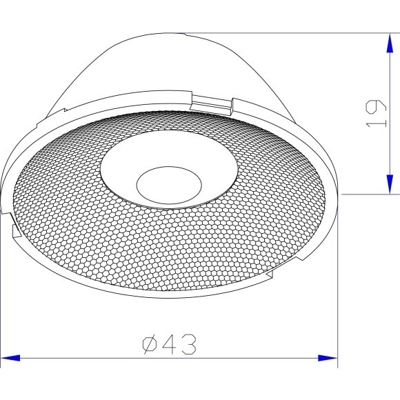 Сменная линза 50град (для светильников серии Focus с диам. плафона 52мм) LensD38-50 Сменная линза 50град (для светильников серии Focus с диам. плафона 52мм) LensD38-50