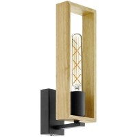 44055 Бра LITTLETON, 1x40W(E27), L110, H330, A115, сталь, дерево, черный, коричневый