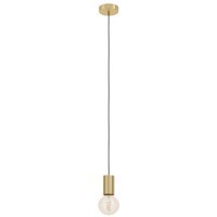 900799 Подвесной светильник (люстра) POZUETA 1, 1X40W (E27), H1100, Ø65, сталь, матовая латунь