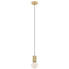 900799 Подвесной светильник (люстра) POZUETA 1, 1X40W (E27), H1100, Ø65, сталь, матовая латунь