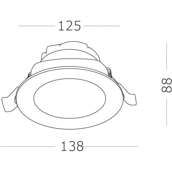 ST211.538.24.36 Св-к встр. Белый LED 1*24W 3000K 1 800Lm Ra80 36° IP20 D138xH88 220-240V Встраиваемые светильники