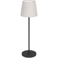 75937 Аккум. настольн лампа сенсорн., димм. LEONERO, H340, 3,8W(LED), 2400K, 3000K, 4000K, 300lm, сталь, черный/текстиль, бежевый