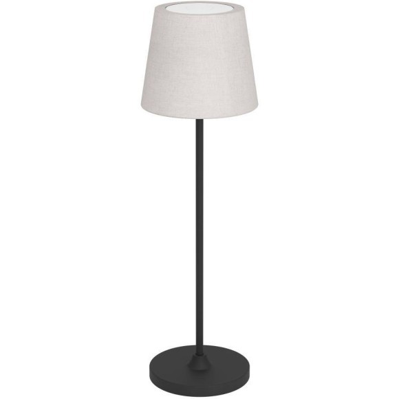 75937 Аккум. настольн лампа сенсорн., димм. LEONERO, H340, 3,8W(LED), 2400K, 3000K, 4000K, 300lm, сталь, черный/текстиль, бежевый
