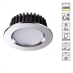 Встраиваемый светильник Novotech 357601 DRUM IP44 светодиодный LED 10W Встраиваемый светильник Novotech 357601 DRUM IP44 светодиодный LED 10W