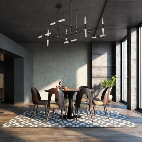 SL1216.403.16 Светильник подвесной ST-Luce Черный/Белый G9 16*5W 4000K RIMINI