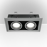 Встраиваемый светильник Maytoni DL008-2-02-S Metal Modern под лампы 2xGU10 50W