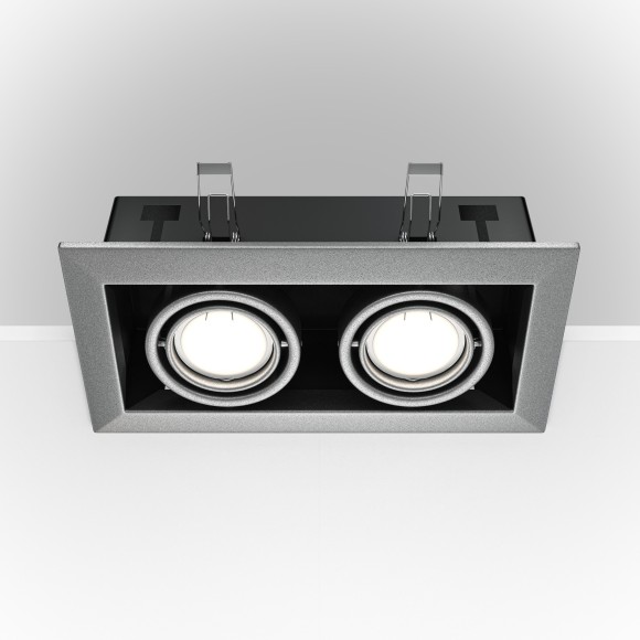 Встраиваемый светильник Maytoni DL008-2-02-S Metal Modern под лампы 2xGU10 50W