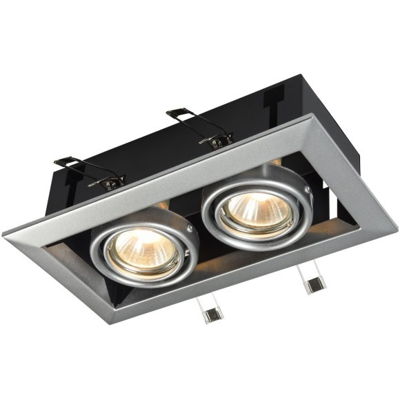 Встраиваемый светильник Maytoni DL008-2-02-S Metal Modern под лампы 2xGU10 50W