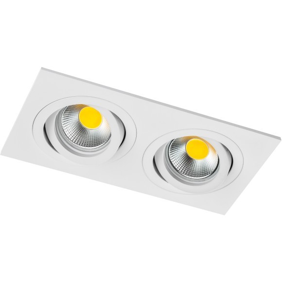 Светильник белый встраиваемый MR16/GU10 2 лампы макс 12Вт Singo Base Lightstar 011616