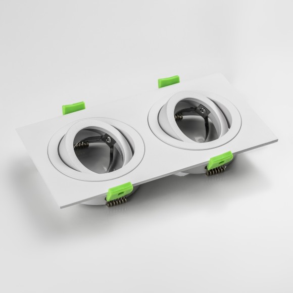 Светильник белый встраиваемый MR16/GU10 2 лампы макс 12Вт Singo Base Lightstar 011616