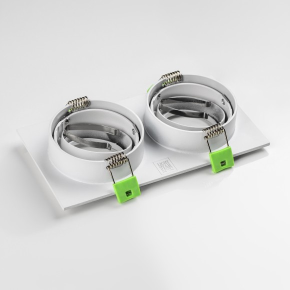 Светильник белый встраиваемый MR16/GU10 2 лампы макс 12Вт Singo Base Lightstar 011616