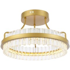 SL383.202.01 Светильник потолочный ST-Luce Матовое золото/Прозрачный LED 1*34W 3000K CHERIO SL383.202.01 Светильник потолочный ST-Luce Матовое золото/Прозрачный LED 1*34W 3000K CHERIO