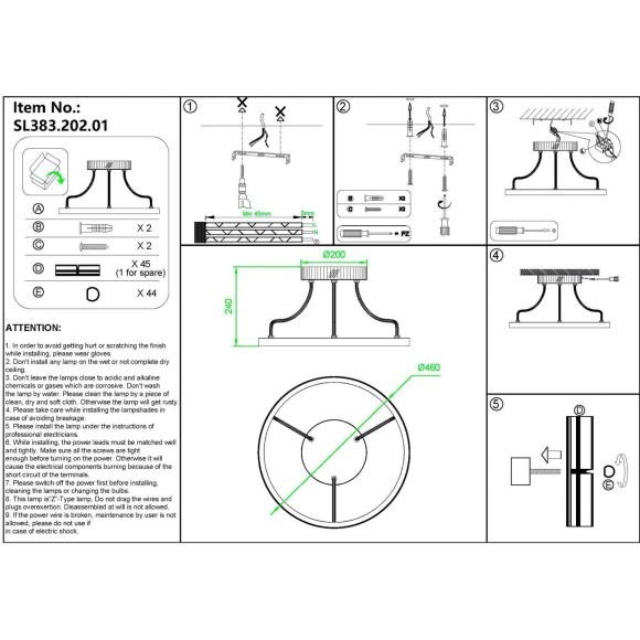 SL383.202.01 Светильник потолочный ST-Luce Матовое золото/Прозрачный LED 1*34W 3000K CHERIO