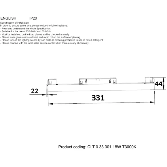 Светильник трековый магнитный Crystal Lux CLT 0.33 001 18W WH T4000K 1409/345