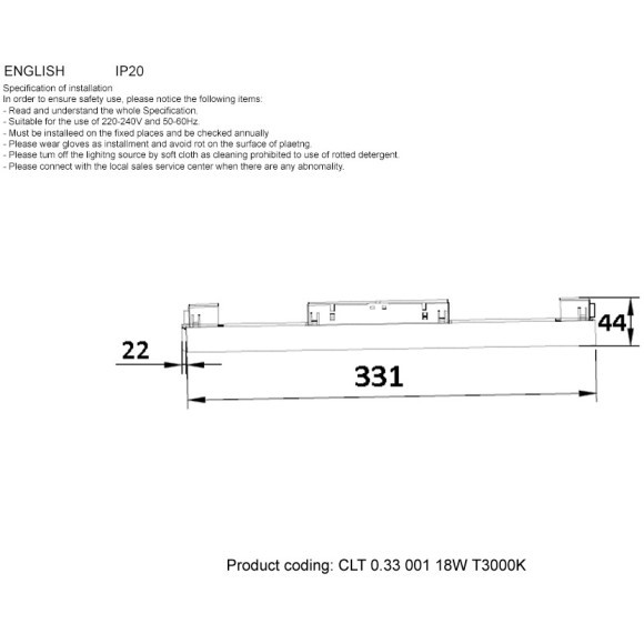Светильник трековый магнитный Crystal Lux CLT 0.33 001 18W WH T4000K 1409/345