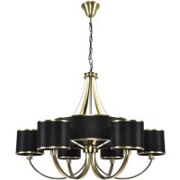 8406/9 Люстра с черными тканевыми плафонами Lumion E14 6*40W + G9 3*20W 220V DEMETRA