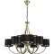 8406/9 Люстра с черными тканевыми плафонами Lumion E14 6*40W + G9 3*20W 220V DEMETRA