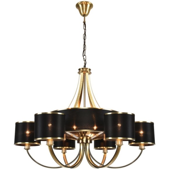 8406/9 Люстра с черными тканевыми плафонами Lumion E14 6*40W + G9 3*20W 220V DEMETRA