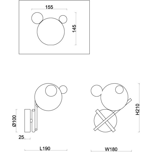 Настенный светильник (бра) Freya FR5374WL-01BS Настенный светильник (бра) Freya FR5374WL-01BS