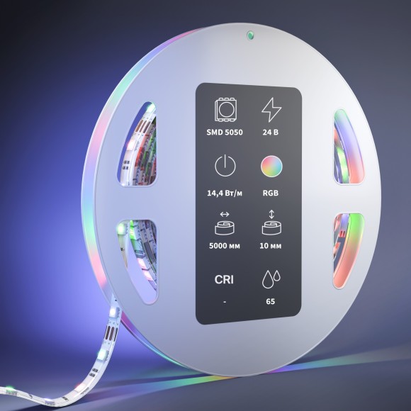 Светодиодная лента Ultra 24В 5050 14,4Вт/м RGB 5м IP 65 201140 Светодиодная лента Ultra 24В 5050 14,4Вт/м RGB 5м IP 65 201140