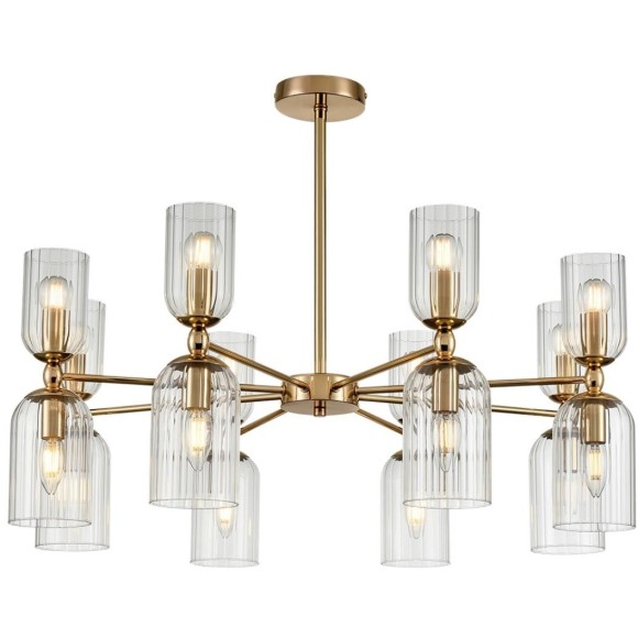 6586/16 MODERNI LN24 золото/прозрачный, металл/стекло Люстра подвесная E14 16*40W 220V KASSIA