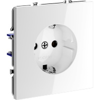 Розетка встраиваемая VOLTUM S70 с заземлением 16А, (белый глянцевый)