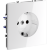 Розетка встраиваемая VOLTUM S70 с заземлением 16А, (белый глянцевый)