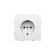 Розетка встраиваемая VOLTUM S70 с заземлением 16А, (белый глянцевый)