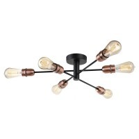 Люстра потолочная Lussole GRLSP-8200 HURON IP21 под лампы 6xE27 60W