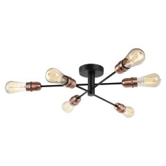 Люстра потолочная Lussole GRLSP-8200 HURON IP21 под лампы 6xE27 60W Люстра потолочная Lussole GRLSP-8200 HURON IP21 под лампы 6xE27 60W