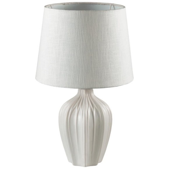 8120/1T COMFI LN25 белый, керамика/текстиль Настольная лампа E27 1*60W 220V SONA