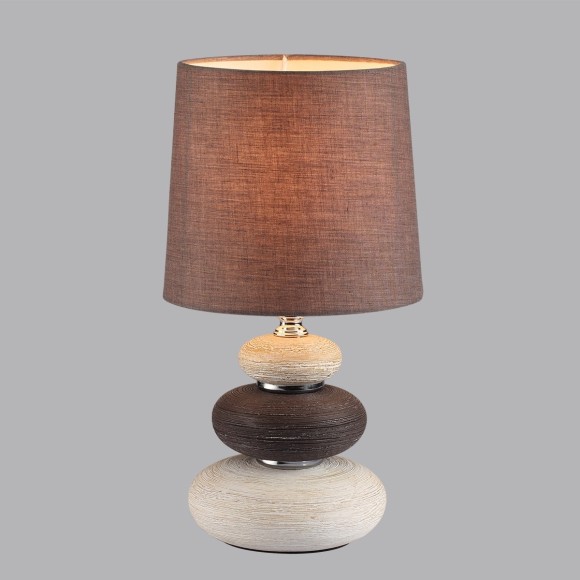 8126/1T COMFI LN25 коричневый/бежевый/белый, керамика/текстиль Настольная лампа Е14 1*40W 220V LATZA 8126/1T COMFI LN25 коричневый/бежевый/белый, керамика/текстиль Настольная лампа Е14 1*40W 220V LATZA