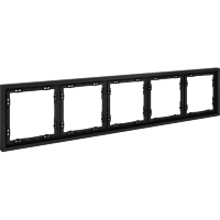 Рамка пластиковая VOLTUM S70 на 5 постов, (черный матовый)