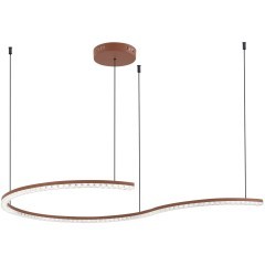 SL1018.603.01 Светильник подвесной ST-Luce терракотовый/прозрачный LED 1*65W 4000K EUCLIDICS