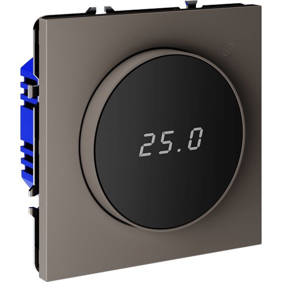 Терморегулятор электронный VOLTUM S70 с индикацией и датчиком, для теплого пола, (капучино)