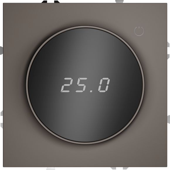 Терморегулятор электронный VOLTUM S70 с индикацией и датчиком, для теплого пола, (капучино)