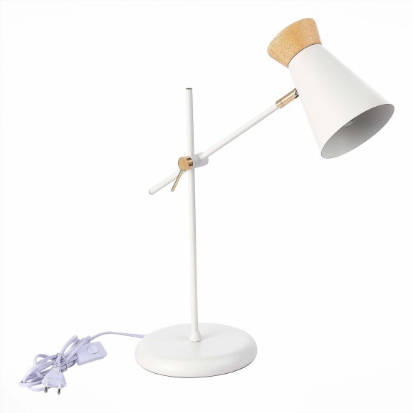 SLE1252-504-01 Прикроватная лампа Белый, Золотистый/Белый, Дерево E27 1*60W ALFEO SLE1252-504-01 Прикроватная лампа Белый, Золотистый/Белый, Дерево E27 1*60W ALFEO