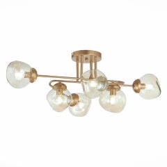 SLE155702-06 Светильник потолочный Золотистый/Янтарный E14 6*40W MORE SLE155702-06 Светильник потолочный Золотистый/Янтарный E14 6*40W MORE