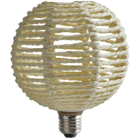 Voltega DIY.Bulbs VG10-BRA240E27warm4W-F-W арт. 8571 Декоративная филаментная LED-лампа E27, 4 Вт, 3000К, CRI 80, 350 лм, IP20, плафон из веревки (ткани), не диммируемая