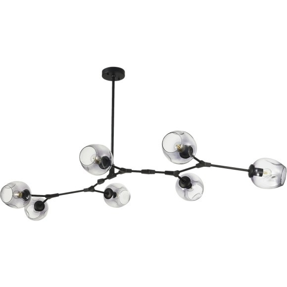 SLE154843-07 Светильник подвесной Черный/Дымчатый E27 7*40W RAMETTO SLE154843-07 Светильник подвесной Черный/Дымчатый E27 7*40W RAMETTO