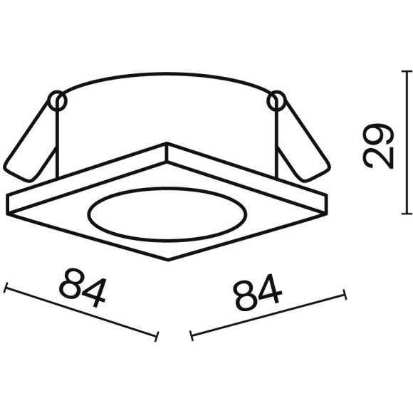 Встраиваемый светильник Maytoni DL083-01-GU10-SQ-B Stark IP65 под лампу 1xGU10 50W