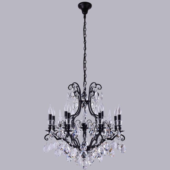 Люстра Crystal Lux MAGNIFICO SP13 BLACK/TRANSPARENT