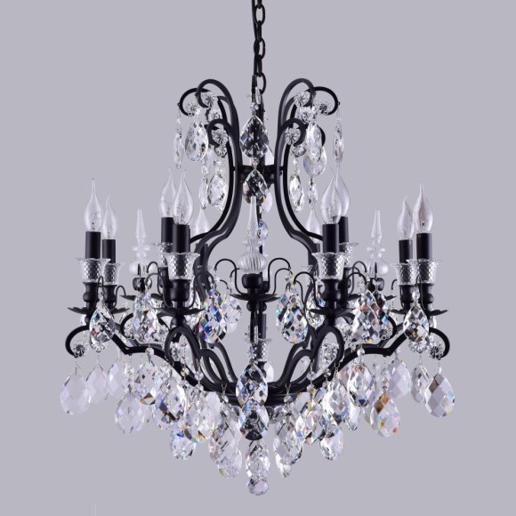Люстра Crystal Lux MAGNIFICO SP13 BLACK/TRANSPARENT