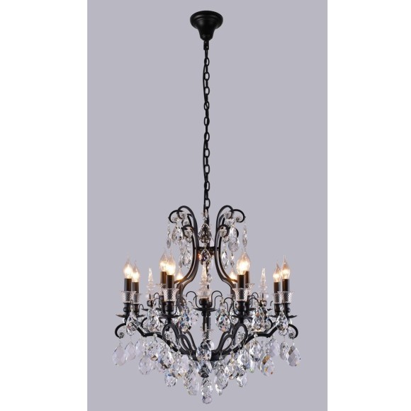 Люстра Crystal Lux MAGNIFICO SP13 BLACK/TRANSPARENT