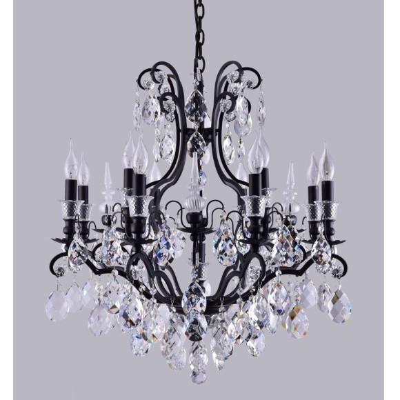 Люстра Crystal Lux MAGNIFICO SP13 BLACK/TRANSPARENT